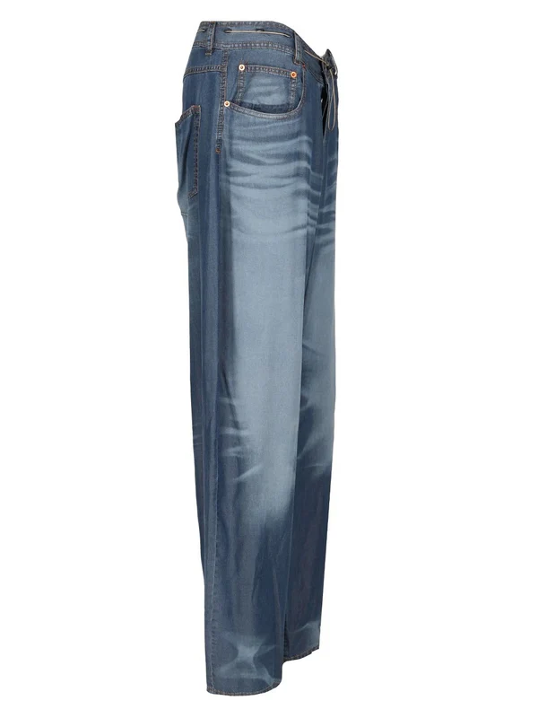 Trompe-l'œil Wide Denim Pants - Image 3