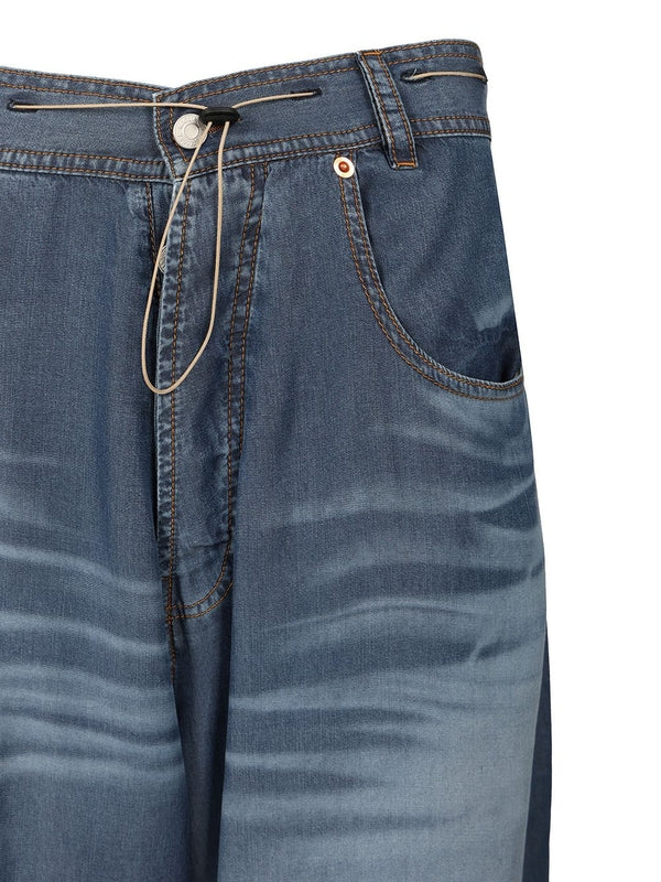 Trompe-l'œil Wide Denim Pants - Image 4