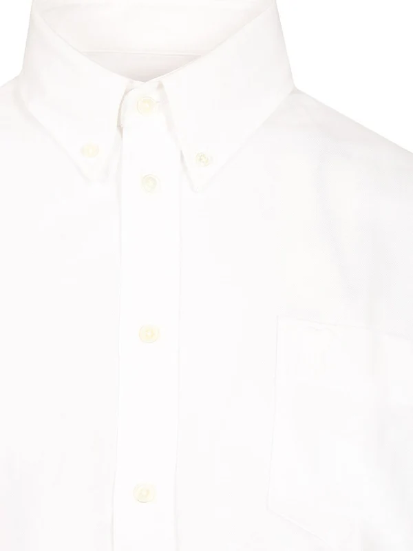 Oversized Cropped Cotton Shirt - Image 3