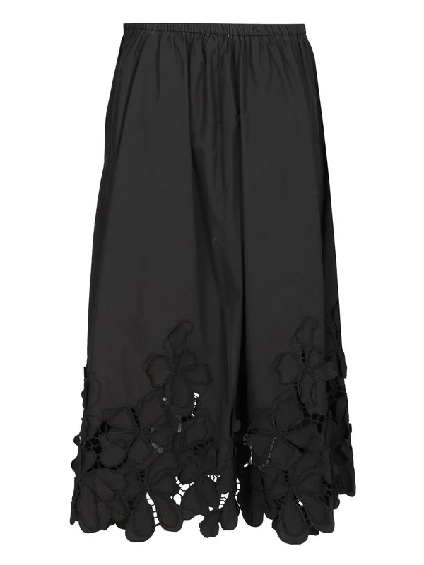 Flower Embroidered Midi Skirt - Image 2