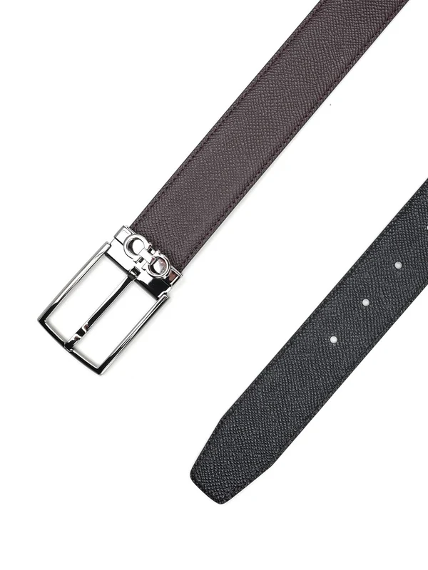 Reversible Buckle Leather Belt - Image 2