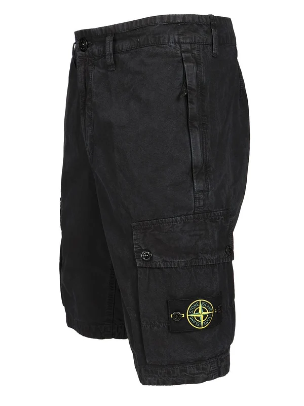 Wappen Patch Denim Cargo Shorts - Image 3