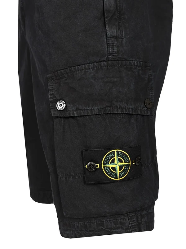 Wappen Patch Denim Cargo Shorts - Image 4
