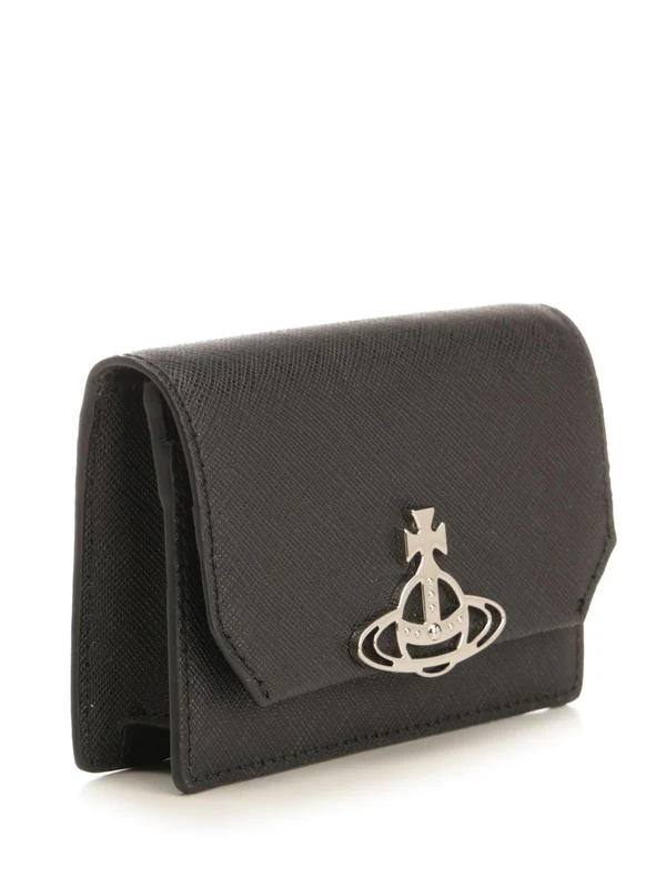 Metal Logo Leather Wallet - Image 2