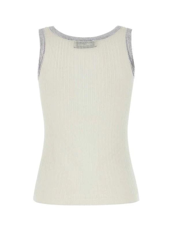 Jewel Embellished Cotton Nylon Tank Top - Image 2
