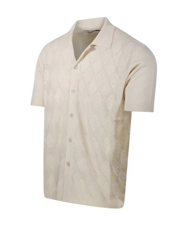 Openwork Cotton Knit Shirt - Image 2