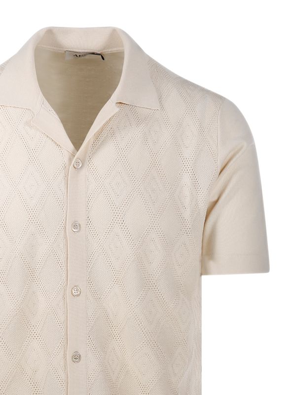 Openwork Cotton Knit Shirt - Image 4