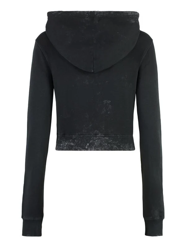 Slimmy Logo Crop Cotton Hoodie - Image 2
