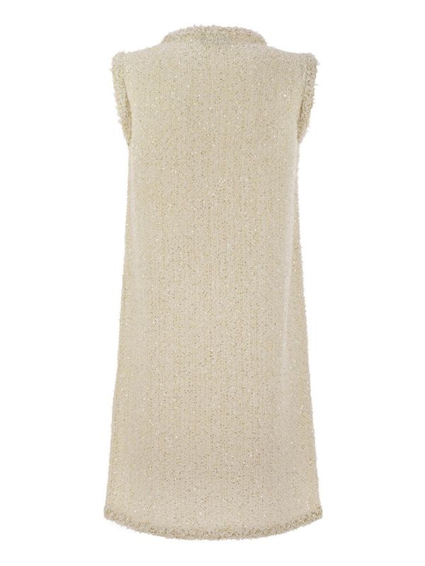 Tweed Effect Sleeveless Mini Dress - Image 2