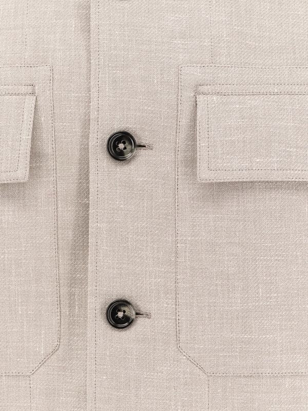 Chest Pocket Linen Wool Shirt - Image 3