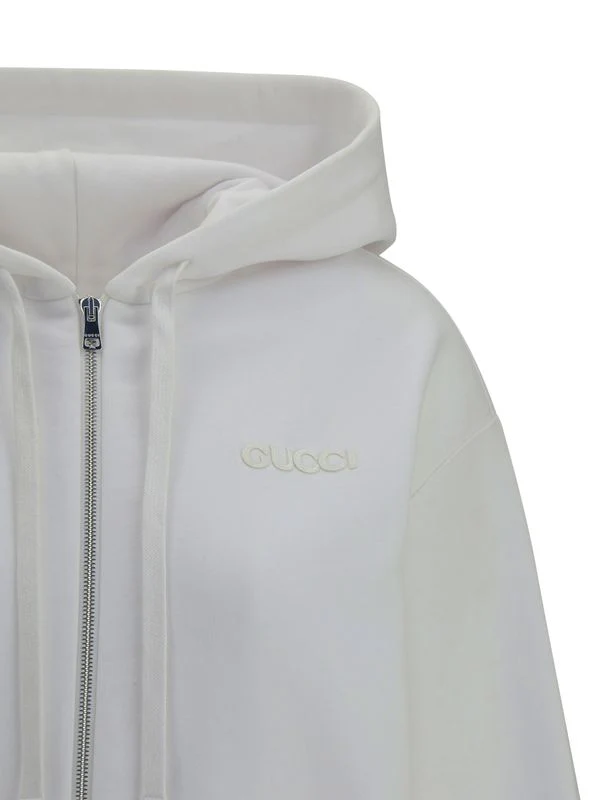 Web Detail Cotton Hood Zip-Up - Image 3