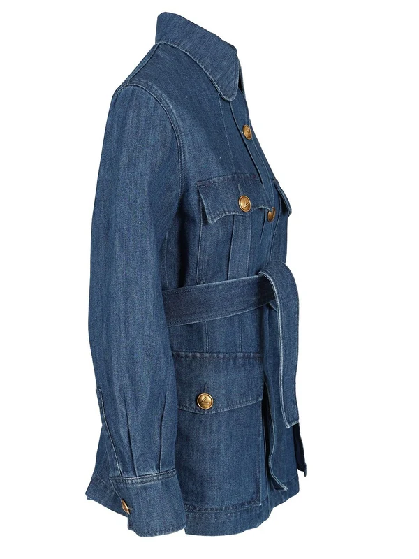 Belted Denim Jacket - Image 3