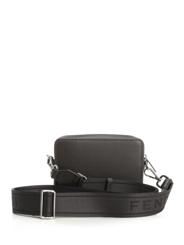 Diagonal Leather Camera Crossbody Bag - Image 3