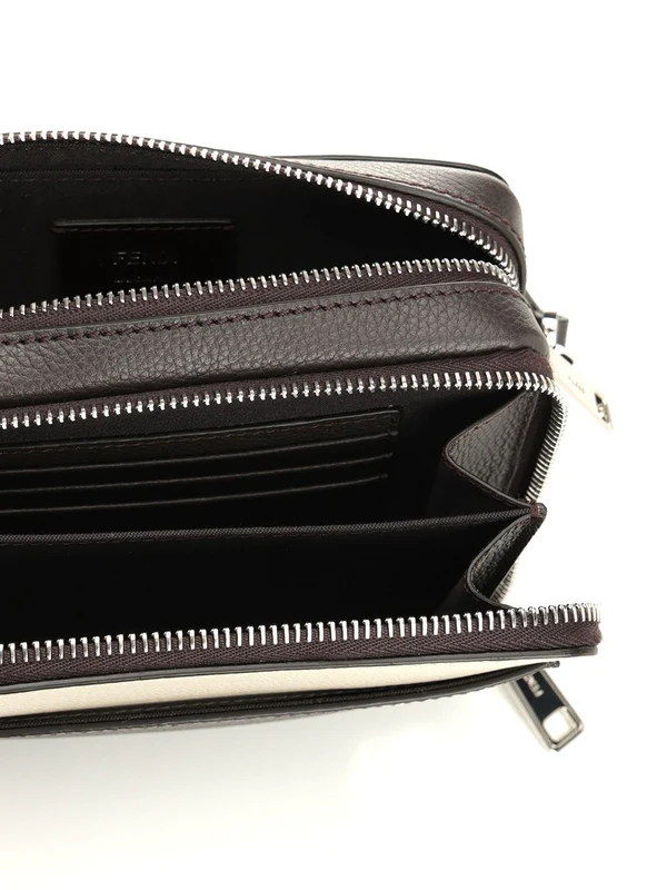 Diagonal Leather Camera Crossbody Bag - Image 4