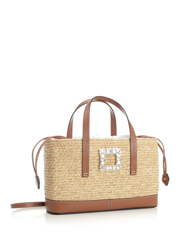 VIV SKATE Small Raffia Tote Bag - Image 2