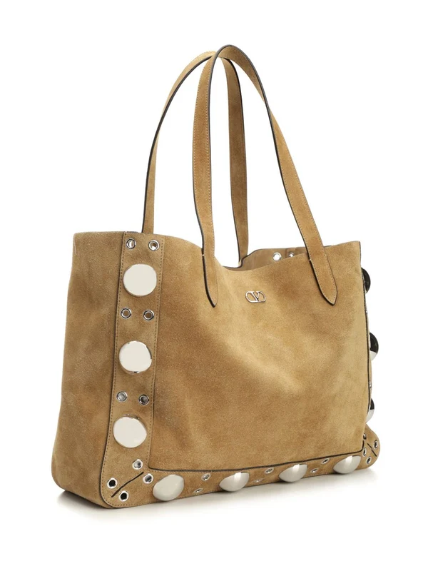 NELLCOTE Studded Suede Tote Bag - Image 2