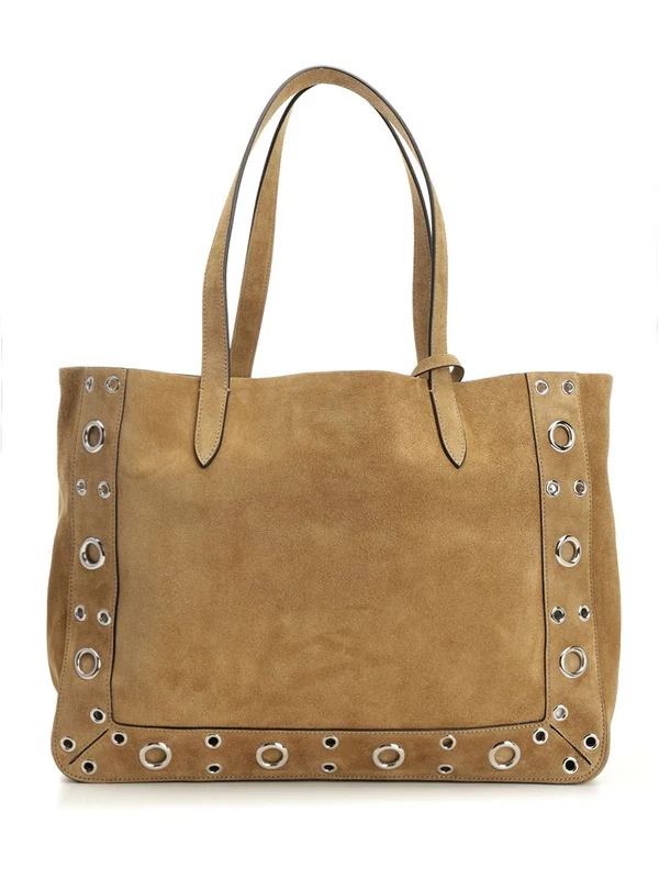 NELLCOTE Studded Suede Tote Bag - Image 3