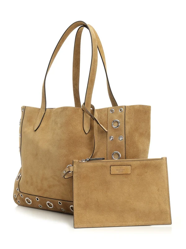 NELLCOTE Studded Suede Tote Bag - Image 5