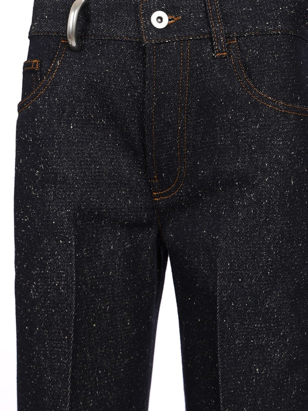 Cotton Blend Turn-Up Denim Pants - Image 5