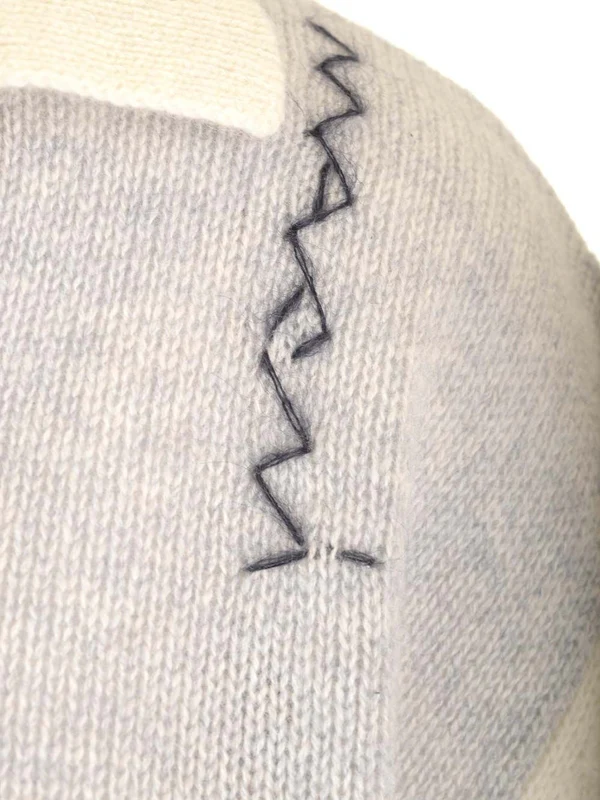 V-Neck Knit Polo Shirt - Image 4