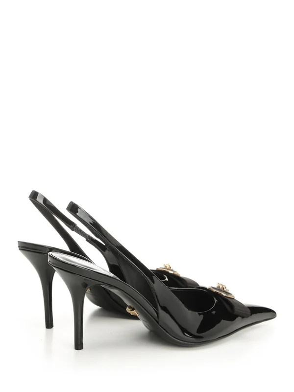GIANNI Ribbon Leather Slingback Heels - Image 3