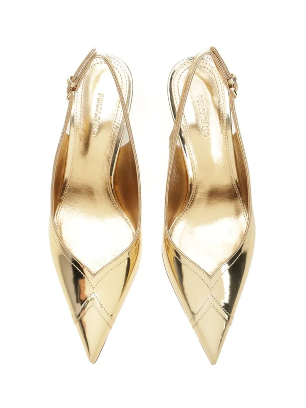 Laminated leather slingback Slingback Heels - Image 5