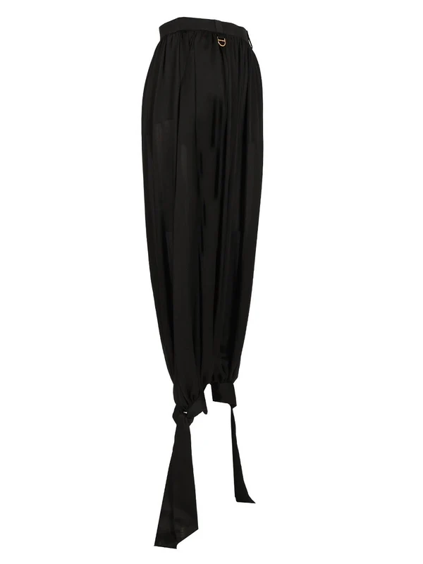 Strap Detail Balloon Silk Pants - Image 3