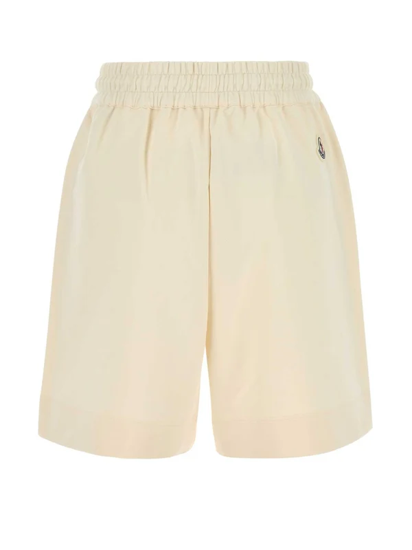 Back Logo Patch Cotton Shorts - Image 2