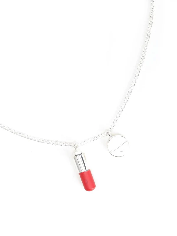PILL Pendant Silver Necklace - Image 3