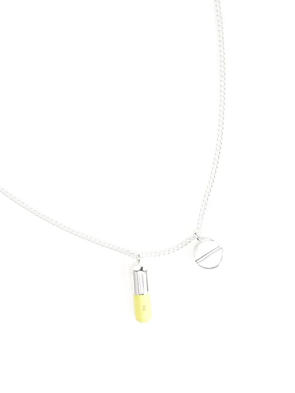 PILL Pendant Silver Necklace - Image 3