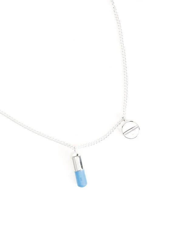PILL Pendant Silver Necklace - Image 3