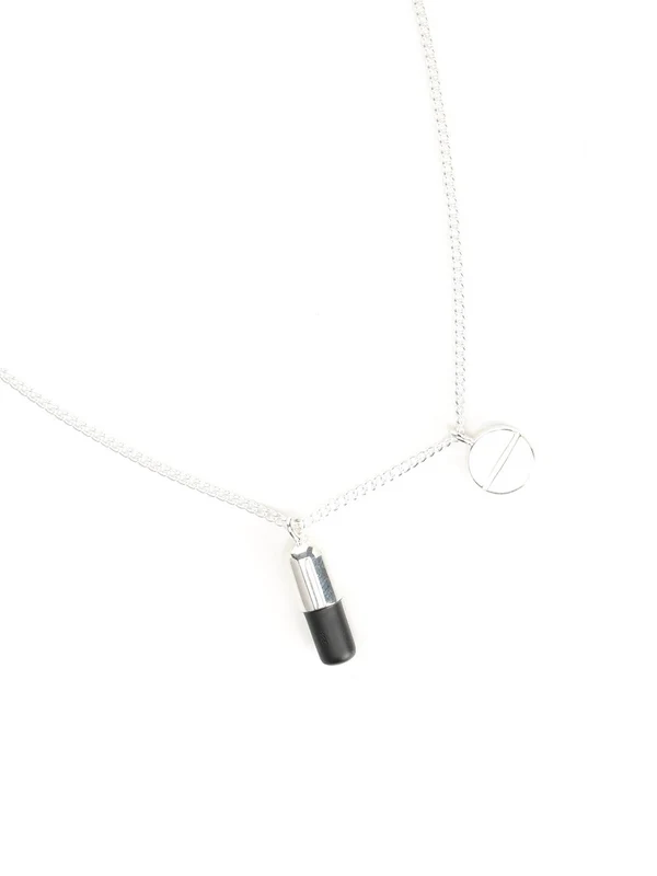 PILL Pendant Silver Necklace - Image 3