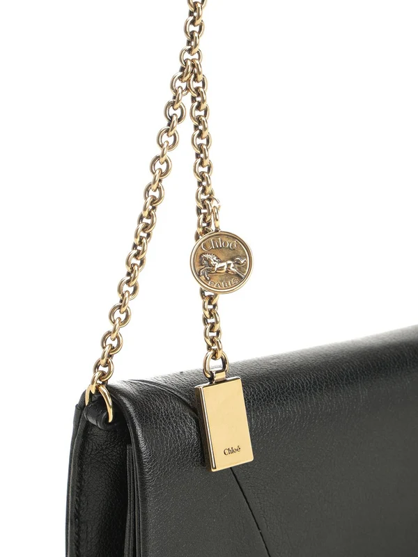 SPIN Wallet Chain Leather Crossbody Bag - Image 5