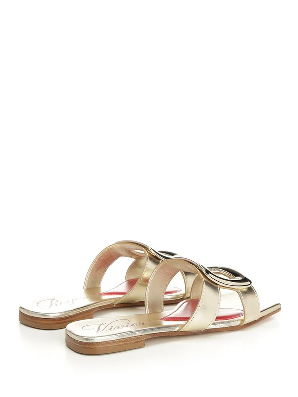 New Metal Buckle Leather Slides - Image 3