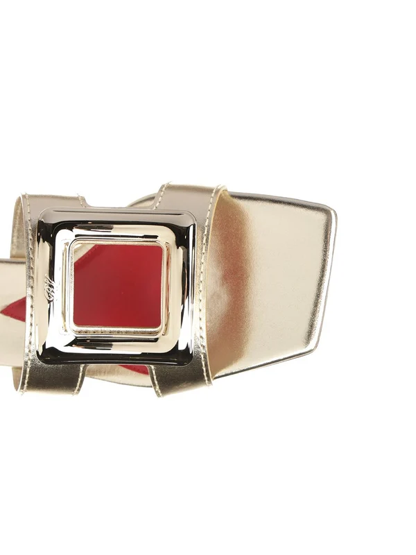New Metal Buckle Leather Slides - Image 4
