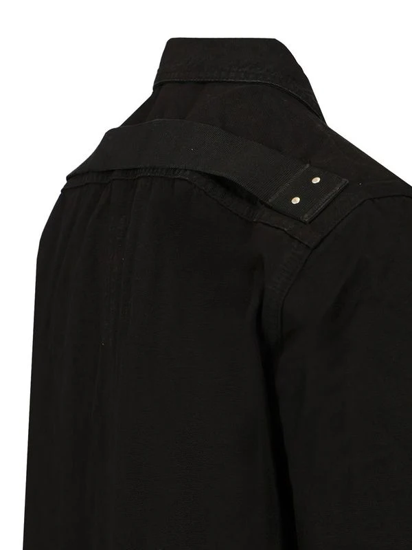 BLACK OUTERSHIRT LONG SLEEVE IN COTTON CANVAS Shirts - Image 4