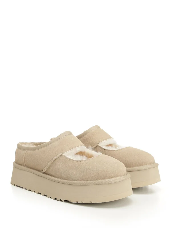 BEA Mary Jane Shearling Suede Loafers - Image 2