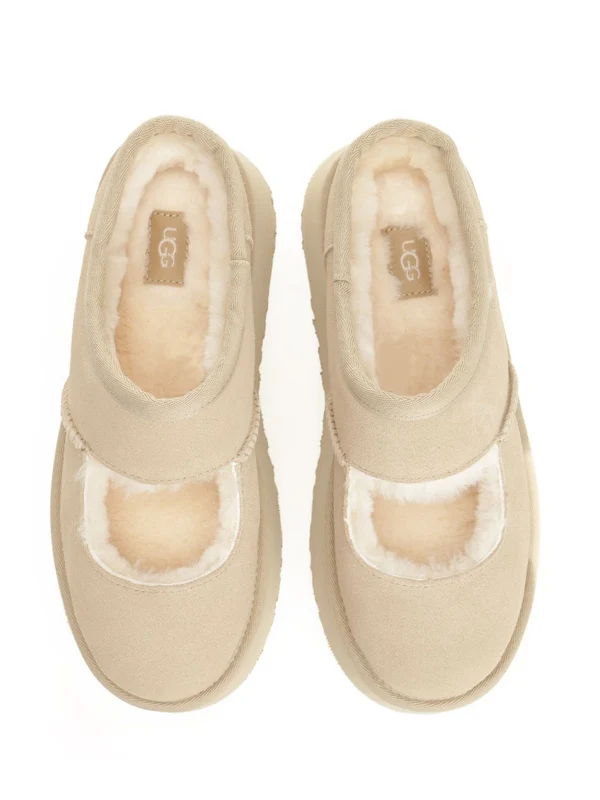 BEA Mary Jane Shearling Suede Loafers - Image 5