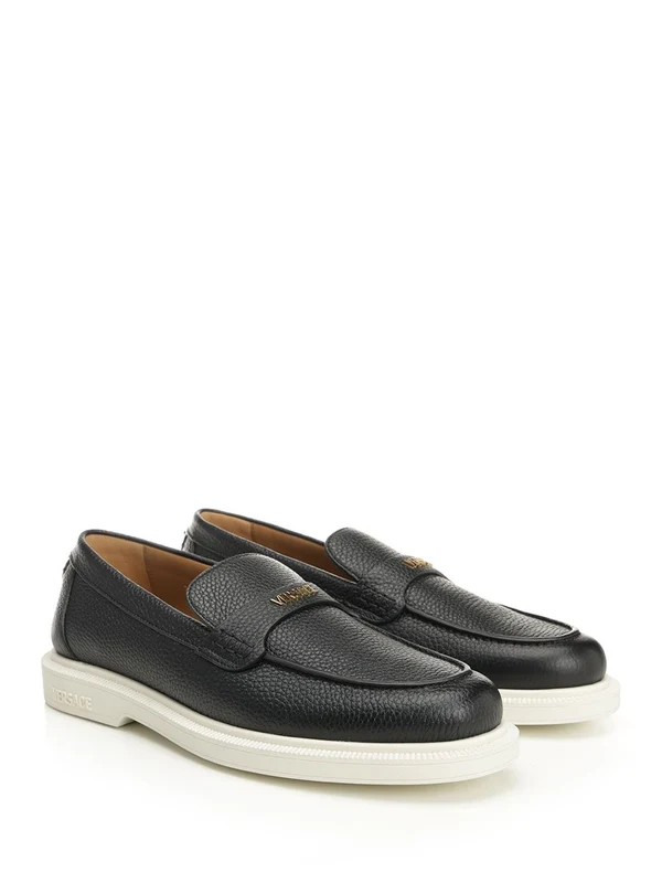 Black Calfskin Leather Loafers - Image 2
