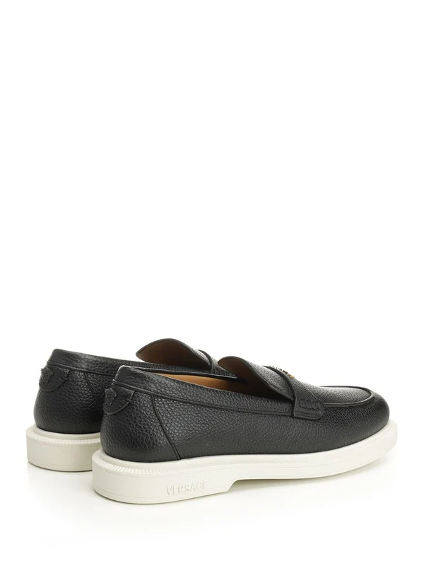 Black Calfskin Leather Loafers - Image 3