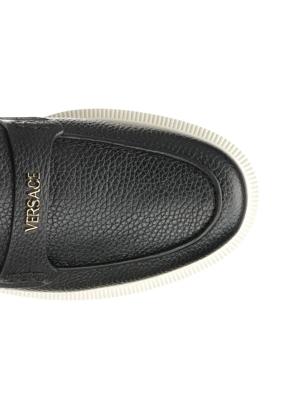 Black Calfskin Leather Loafers - Image 4