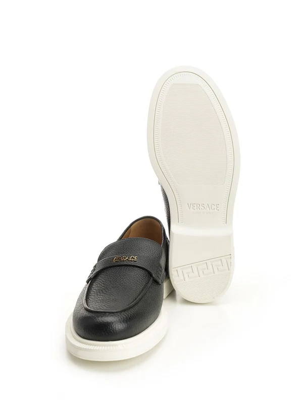 Black Calfskin Leather Loafers - Image 5
