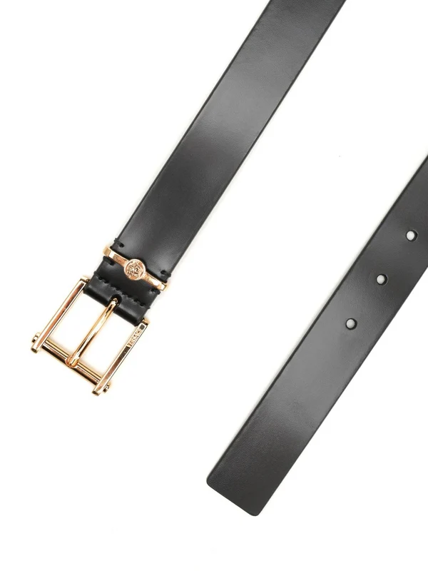 Medusa Logo Metal Buckle Leather Belt - Image 2