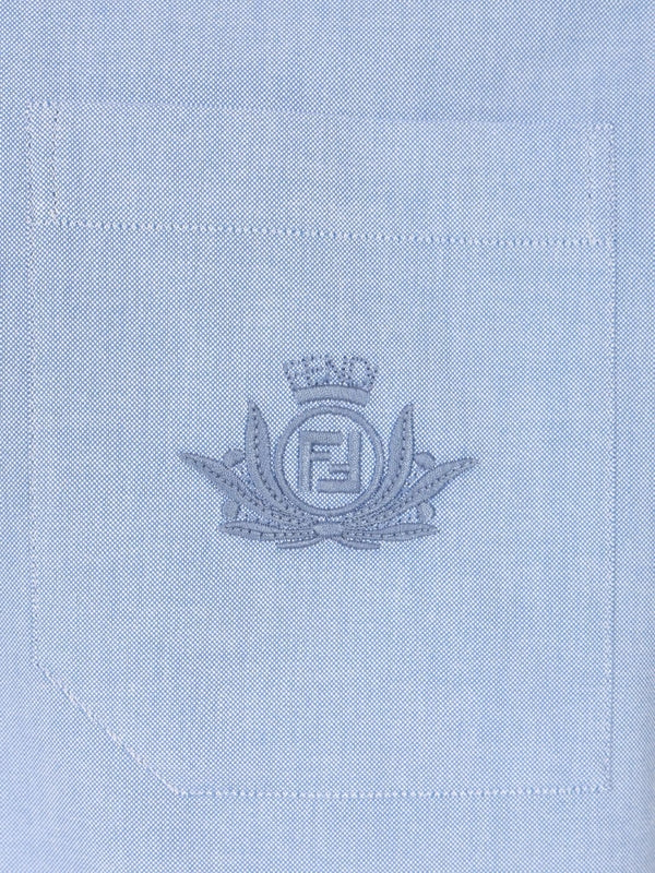 CREST Embroidered Cotton Short-Sleeve Shirt - Image 4