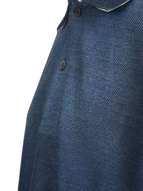 Denim-Effect Cotton Polo Shirt - Image 5