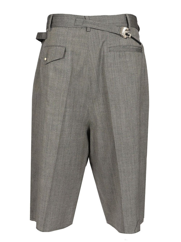 Buckle Detail Pleated Bermuda Shorts - Image 2