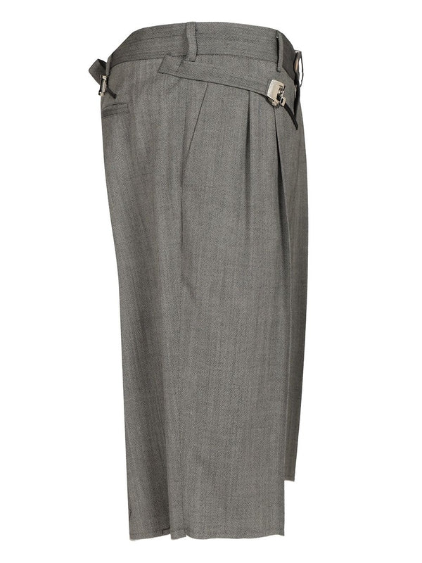 Buckle Detail Pleated Bermuda Shorts - Image 3
