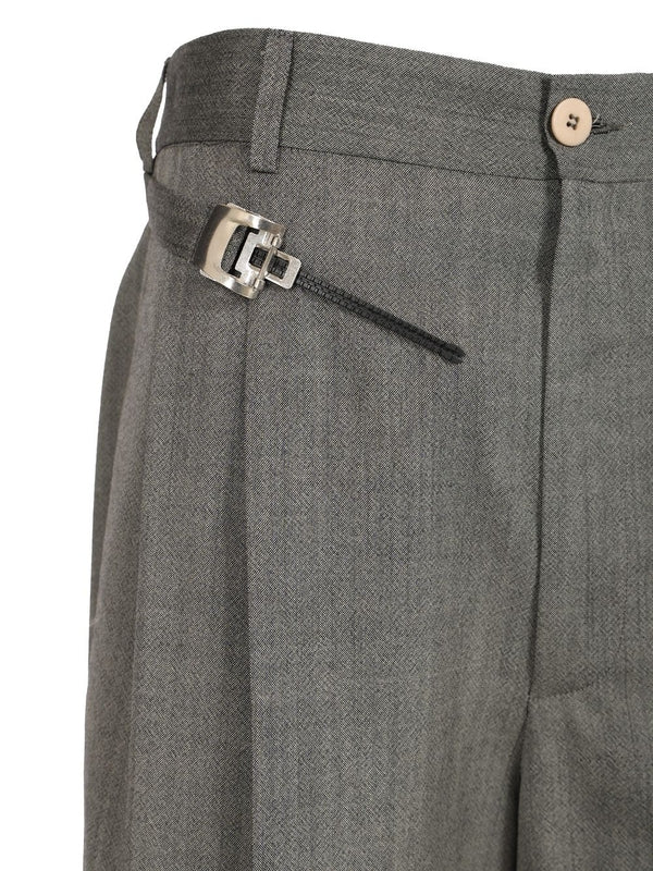 Buckle Detail Pleated Bermuda Shorts - Image 4
