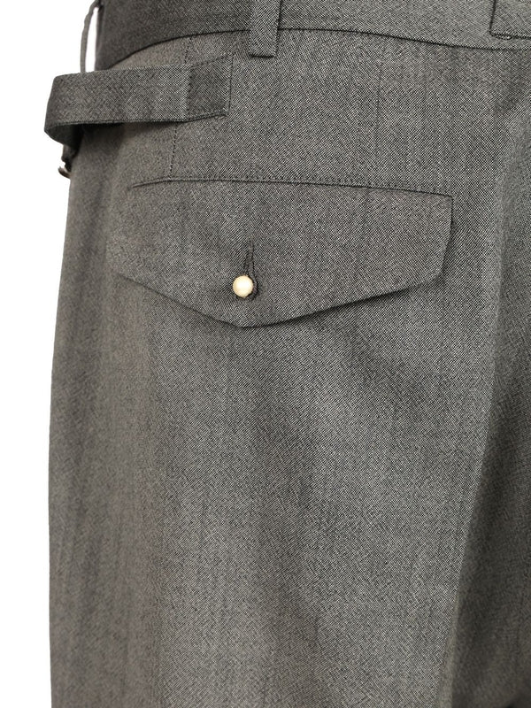 Buckle Detail Pleated Bermuda Shorts - Image 5