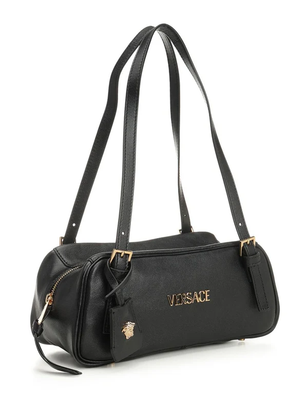 Metal Logo Leather Shoulder Bag - Image 2